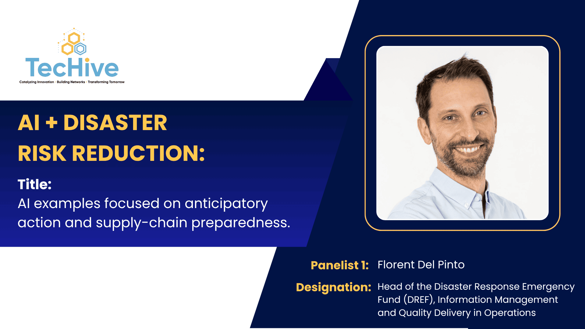 Florent Del Pinto – Head of DREF, IFRC